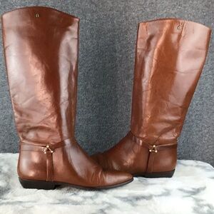 Vintage Etienne Aigner Leather Harness Boots Brazil Handcrafted 8M